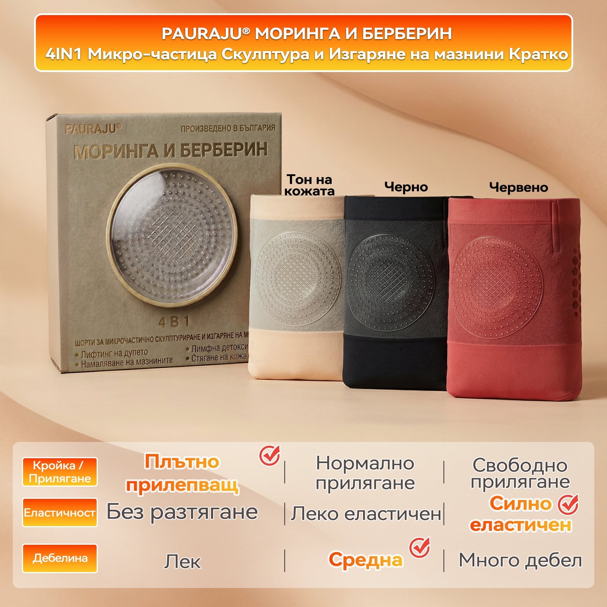 ✅Официален магазин на марката | 👩🏻‍⚕️𝑷𝑨𝑼𝑹𝑨𝑱𝑼® МОРИНГА И БЕРБЕРИН 4IN1 Микро-частица Скулптура и Изгаряне на мазнини Кратко✨