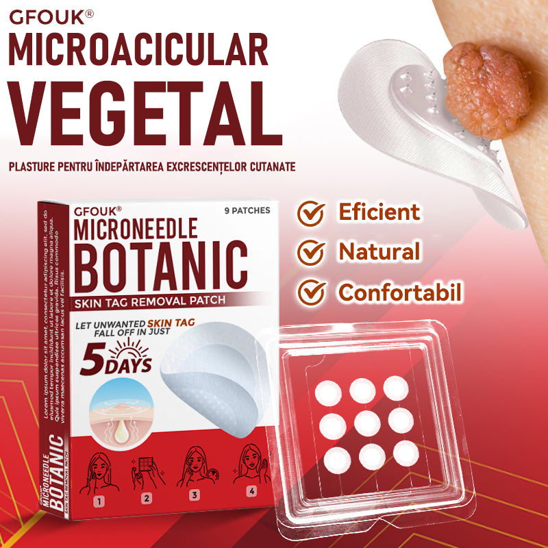 🗽✅ GFOUK® Plasture botanic cu microace pentru îndepărtarea verucilor și a negilor